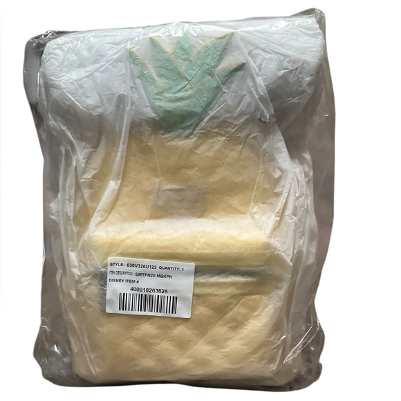 Disney Loungefly Quilted Yellow Pineapple Mini Backpack Bag NWT - Picture 7 of 11